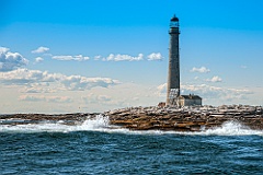 Boon Island Lighthouse on Rocky Island in Maine